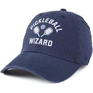 Pickleball Wizard Hat Life Is‎ Good Blue OSFM Dad Cap Strapback